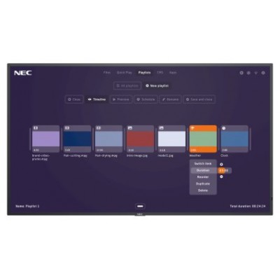 NEC MultiSync M551-MPi4 139,7 cm (55") LCD 500 cd / m² 4K Ultra HD Negro Procesador incorporado 24/7 (Espera 4 dias)