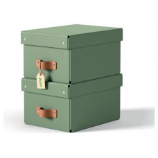 PACK 2 CAJAS DE ALMACENAMIENTO CARTÓN PEQUEÑA COLOR VERDE LEITZ 61470050 (Espera 4 dias)