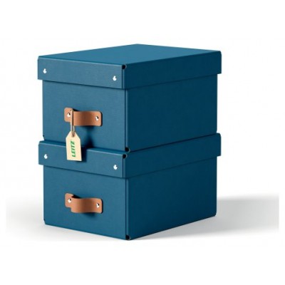 PACK 2 CAJAS DE ALMACENAMIENTO CARTÓN PEQUEÑA COLOR AZUL LEITZ 61470068 (Espera 4 dias)