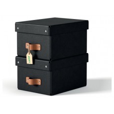 PACK 2 CAJAS DE ALMACENAMIENTO CARTÓN PEQUEÑA COLOR NEGRO LEITZ 61470095 (Espera 4 dias)