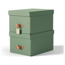 PACK 2 CAJAS DE ALMACENAMIENTO CARTÓN MEDIANA COLOR VERDE LEITZ 61490050 (Espera 4 dias)