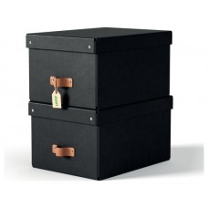 PACK 2 CAJAS DE ALMACENAMIENTO CARTÓN MEDIANA COLOR NEGRO LEITZ 61490095 (Espera 4 dias)