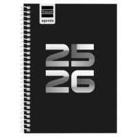 AGENDA ESCOLAR 2025-2026 COOL 8º 120X164 SEMANA VISTA HORIZONTAL NEGRO+ FINOCAM 645000326 (Espera 4 dias)