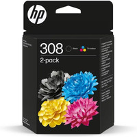 HP 2 Cartuchos 308 negra/tricolor HP 2 Cartuchos 308 negra/tricolor