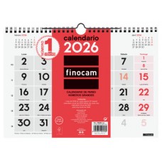 CALENDARIO 2026 NEUTRO PARED NUMEROS GRANDES M 300X210MM FINOCAM 780000026 (Espera 4 dias)