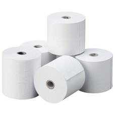 PAPEL TERMICO 80X80X12 MM 56GR - PAQUETE DE 8 ROLLOS -