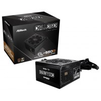 FUENTE ALIMENTACION ASROCK CL-550B,PSU,550W,80 PLUS BRONZE,120MM,ACTIVE PFC,PCI-E (6+2 pin)x4,SATA (5 pin)x4 (Espera 4 dias)