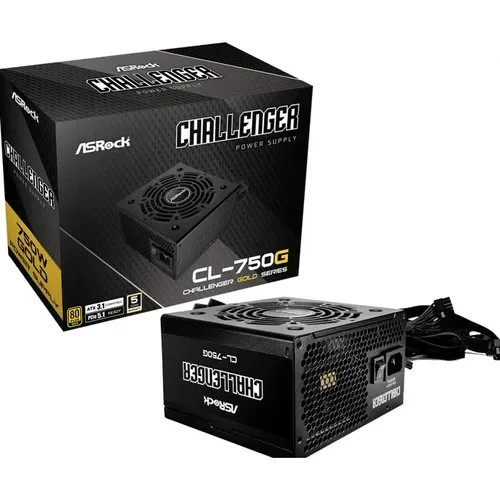 FUENTE ALIMENTACION ASROCK CL-750G,PSU,750W,80 PLUS GOLD,120MM,ACTIVE PFC,PCI-E 5.1 (12+4pin)x1,PCI-E (6+2 pin)x4,SATA (5 pin)x4 (Espera 4 dias) FUENTE ALIMENTACION ASROCK CL-750G,PSU,750W,80 PLUS GOLD,120MM,ACTIVE PFC,PCI-E 5.1 (12+4pin)x1,PCI-E (6+2 pin)x4,SATA (5 pin)x4 (Espera 4 dias)