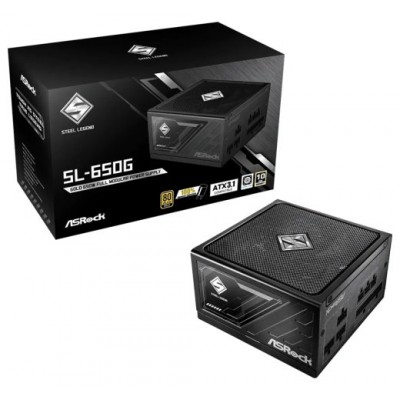 FUENTE ALIMENTACION ASROCK SL-650G,PSU,650W,80 PLUS GOLD,135MM,MODULAR,PCI-E 5.1 (12+4pin)x1,PCI-E (6+2 pin)x3,SATA (5 pin)x9 (Espera 4 dias)