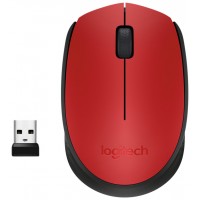 LOGITECH Raton m171 optico wireless rojo