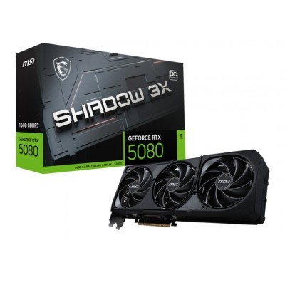 MSI GEFORCE RTX 5080 16G SHADOW 3X OC tarjeta gráfica NVIDIA 16 GB GDDR7 (Espera 4 dias)