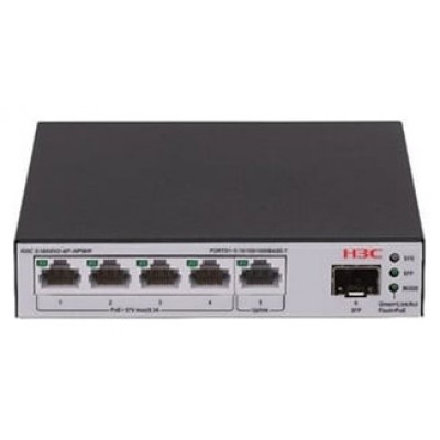 H3C LS-1600V2-6P-HPWR-GL switch Gestionado L2 Gigabit Ethernet (10/100/1000) Energía sobre Ethernet (PoE) Gris, Negro (Espera 4 dias)