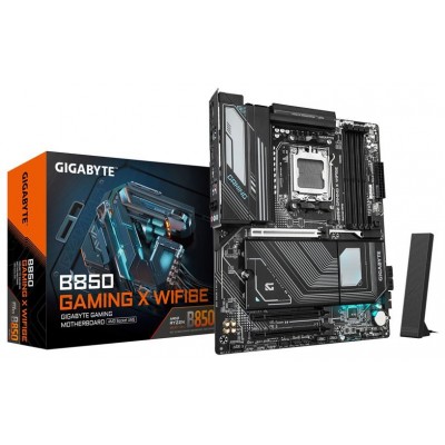 GIGABYTE B850 GAMING X WIFI6E Placa Base - Procesadores AMD Ryzen Serie 9000, VRM digital de 12+2+2 fases, hasta 8200MHz DDR5 (OC), 1xPCIe 5.0 + 2xPCIe 4.0 M.2, LAN 2.5G, WIFI 6E, USB 3.2 Gen 2x2 (Espera 4 dias)