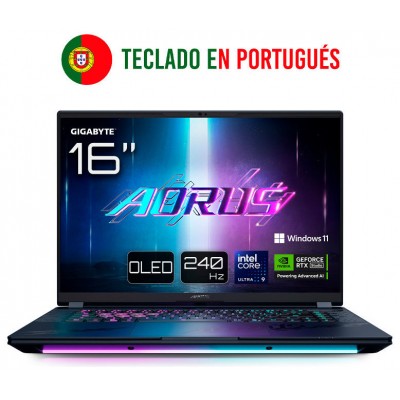 PORTATIL GIGABYTE AORUS MASTER 16 U9-275HX RTX 5080 32GB 1TB 16"OLED W11P