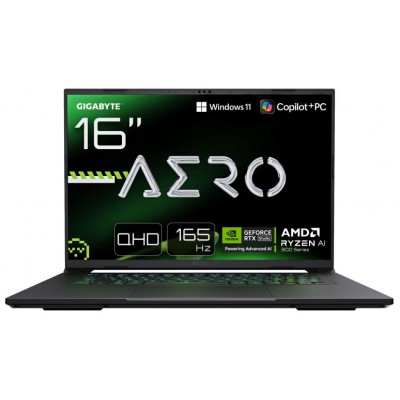 GIGABYTE PORTATIL AERO X16 2WHA3ESC65AH,AMD RYZEN AI 9 HX 370,32GB DDR5,SSD 1TB+1TB,16” 16.0 QHD+ 165HZ,RTX5070/8GB,W11 HOME (Espera 4 dias)