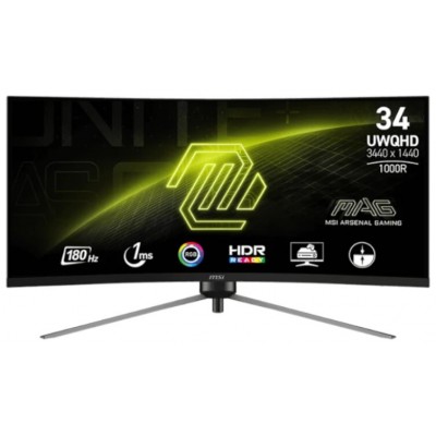 MSI MAG345CQR Monitor34"Gaming WQHD 180h DP HDMI C