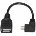 CABLE USB 2.0 OTG ACODADO TIPO MICRO BM-AH NEGRO 15CM
