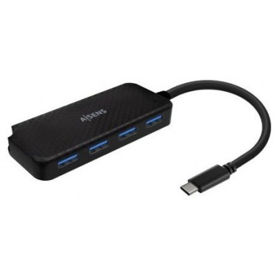HUB USB 3.1 USB-C USB-CM-4xTIPO AH NEGRO 15CM AISENS