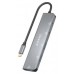 AISENS - HUB USB 3.2 GEN1 5G USB-C, USB-C/M-1xUSB-C PD100W/H-1xUSB-C/H-3xUSB-A/H, GRIS, 15CM