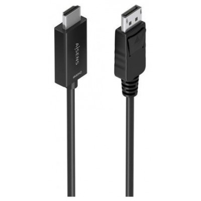 AISENS - CABLE CONVERSOR DISPLAYPORT A HDMI 4K@60HZ, DP/M-HDMI/M, NEGRO, 2.0M