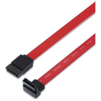 CABLE SATA III DATOS 6G DATOS ACODADO ROJO 0.5M AISENS