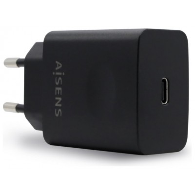 CARGADOR USB-C PD3.0 1XUSB-C 20W NEGRO AISENS