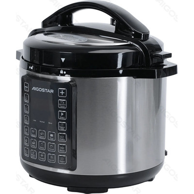 OLLA A PRESION 1000W 6L NEGRO AIGOSTAR (Espera 4 dias) OLLA A PRESION 1000W 6L NEGRO AIGOSTAR (Espera 4 dias)