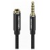 CABLE AUDIO ESTEREO JACK 3.5/M JACK 3.5/H 0.50 M NEGRO VENTION (Espera 4 dias)