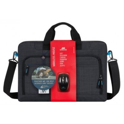 RIVACASE 8058 Bundle maletín 17,3" + ratón inal.