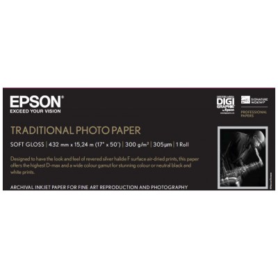 Epson GF papel Photo Traditional 17"  x 15,2m - 300 g/m2