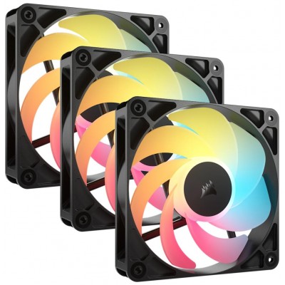VENTILADOR AUXILIAR RS120R A-RGB 120MM BLACK TRIPLE PACK CORSAIR (Espera 4 dias)