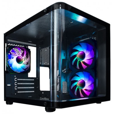 COOLBOX CHASIS MATX GM100 CRISTAL 3XVENT.ARGB
