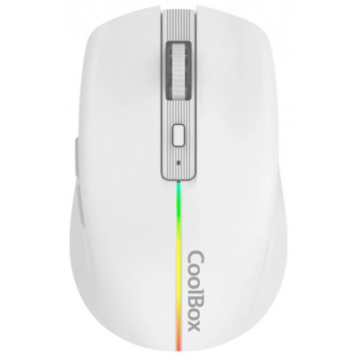 Coolbox Gaming Ratón  W01 1600DPI Inalámbrico Blan