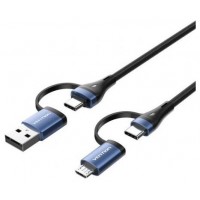 CABLE USB 2.0 TIPO USB-C/M-USB/M USB-C/M-MICROUSB/M 1 M NEGRO/AZUL VENTION (Espera 4 dias)