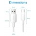 CABLE USB-C A USB-A 1 M BLANCO VENTION (Espera 4 dias)