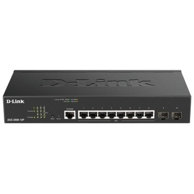 SWITCH GESTIONABLE D-LINK L2/L3 DGS-2000-10P 8P GIGA