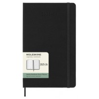 AGENDA 18M 2025-2026 SEMANAL L (13 X 21 CM) NEGRA TAPA DURA MOLESKINE DHB18WN3Y26 (Espera 4 dias)