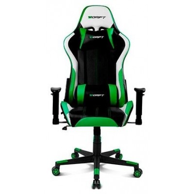 DRIFT DR175 Silla para videojuegos universal Asiento acolchado Negro, Verde, Blanco (Espera 4 dias)