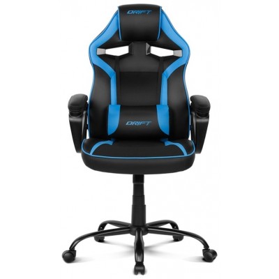 DRIFT DR50 Silla para videojuegos de PC Asiento acolchado tapizado Negro, Azul (Espera 4 dias)