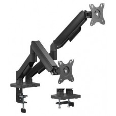 AISENS - SOPORTE DE MESA ECO CONTRAPESO GIRATORIO E INCLINABLE PARA MONITOR/TV 9KG (3 PIVOTES, 2 BRAZOS) DE 17-32, NEGRO