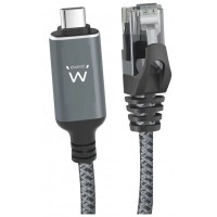 EWENT Cable USB-C 3.1 A RJ45 CAT6 FTP, 1Gbps, 2m EWENT Cable USB-C 3.1 A RJ45 CAT6 FTP, 1Gbps, 2m