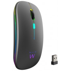 EWENT Ratón Inalámbrico Recarg. Dual  BT/WIFI, RGB