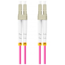 CABLE DE FIBRAOPTICA LANBERG 2M MULTI LC/UPC-LC/UPC DUPLEX OM4 50/125 LSZH VIOL