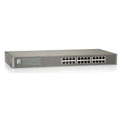 SWITCH LEVEL ONE NO GESTION 24 PUERTOS 10/100 RACK