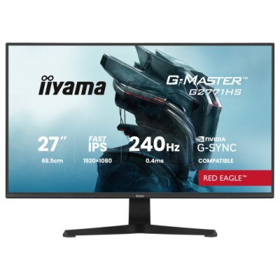 MONITOR IIYAMA 27 PULGADAS RESOLUCIÓN FULL HD (1920X1080), PANEL FAST IPS, 0,2 MS (MPRT), 240 HZ, BRILLO 300, CONTRASTE 1000:1, HDMI, DISPLAYPORT, USB HUB, ALTAVOCES 2 × 2W, FLICKER-FREE, LOW BLUE LIGHT, FREE SYNC PREMIUM, BLACK TUNER (Espera