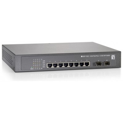 SWITCH LEVEL ONE GEP-1020 10P 10/100/1000 8 p POE PLUS