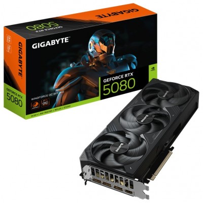 GIGABYTE GeForce RTX 5080 WINDFORCE OC SFF 16G Tarjeta Gráfica - 16GB GDDR7, 256 bits, PCI-E 5.0, 2670MHz Frecuencia Base, 3 x DP 2.1a, 1 x HDMI 2.1b, GV-N5080WF3OC-16GD (Espera 4 dias)
