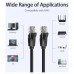 CABLE DE RED LATIGUILLO RJ45 UTP CAT6 AWG26 0.50 M NEGRO VENTION (Espera 4 dias)