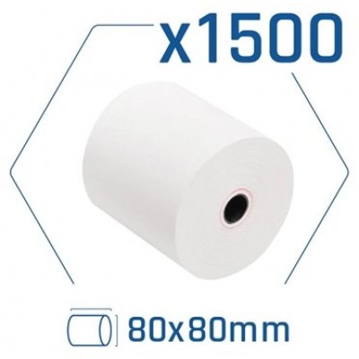 Pack 1500 rollos papel térmico sin BPA 80x80mm