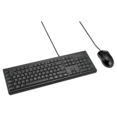 CONJUNTO DE RATÓN Y TECLADO MODELO KM100 EQ CON CABLE COLOR NEGRO KENSINGTON K75452ES (Espera 4 dias)